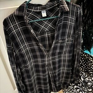 black and white flannel